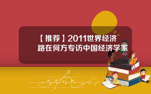 【推荐】2011世界经济路在何方专访中国经济学家