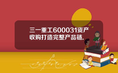 三一重工600031资产收购打造完整产品链.