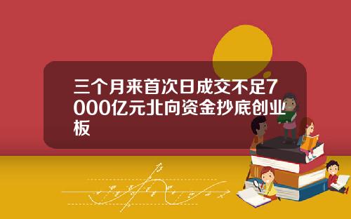 三个月来首次日成交不足7000亿元北向资金抄底创业板