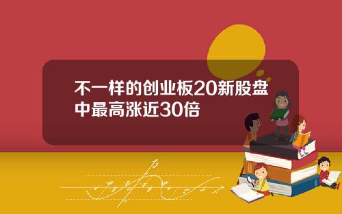 不一样的创业板20新股盘中最高涨近30倍