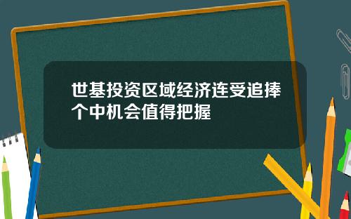 世基投资区域经济连受追捧个中机会值得把握