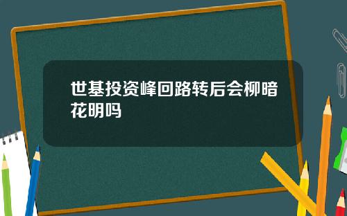 世基投资峰回路转后会柳暗花明吗