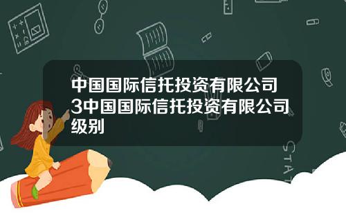 中国国际信托投资有限公司3中国国际信托投资有限公司级别