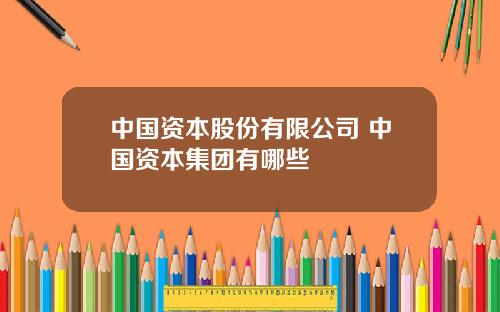 中国资本股份有限公司 中国资本集团有哪些