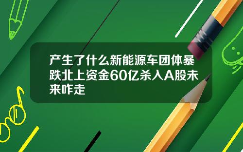 产生了什么新能源车团体暴跌北上资金60亿杀入A股未来咋走