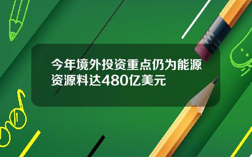 今年境外投资重点仍为能源资源料达480亿美元