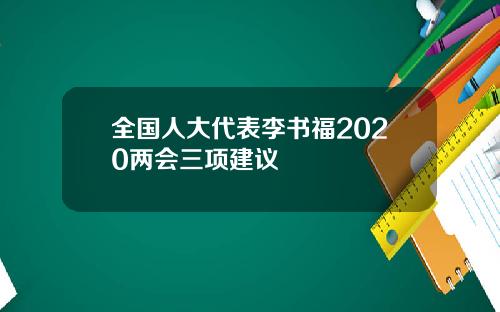 全国人大代表李书福2020两会三项建议