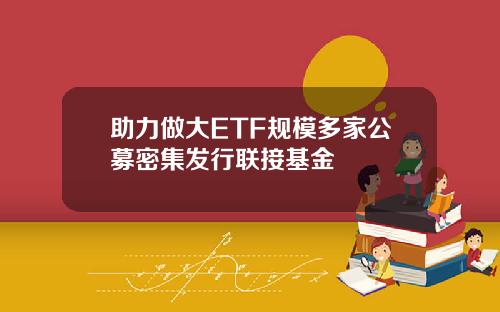 助力做大ETF规模多家公募密集发行联接基金