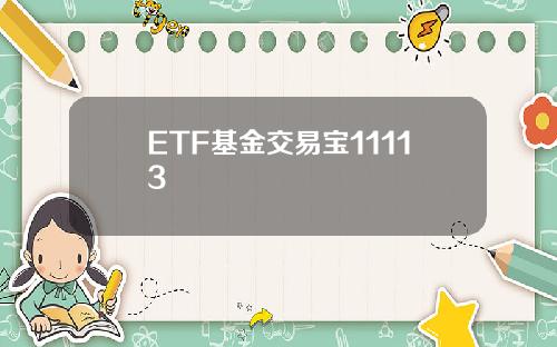 ETF基金交易宝11113