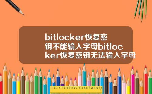 bitlocker恢复密钥不能输入字母bitlocker恢复密钥无法输入字母