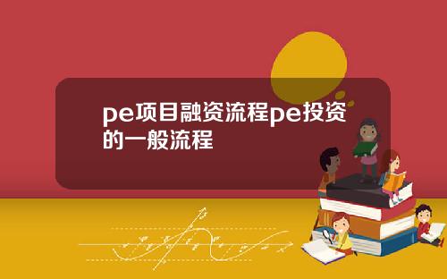 pe项目融资流程pe投资的一般流程