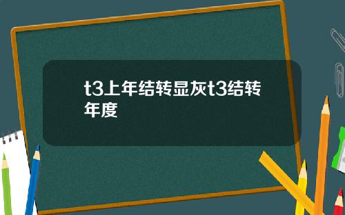 t3上年结转显灰t3结转年度