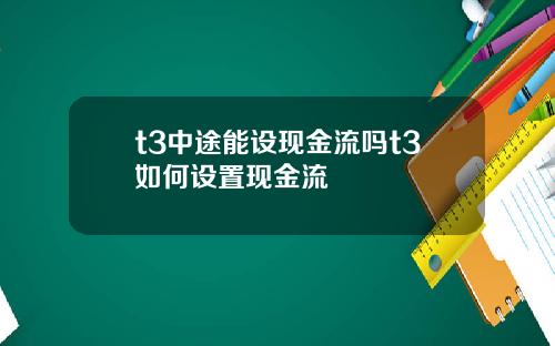 t3中途能设现金流吗t3如何设置现金流