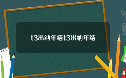 t3出纳年结t3出纳年结