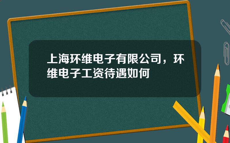 上海环维电子有限公司，环维电子工资待遇如何