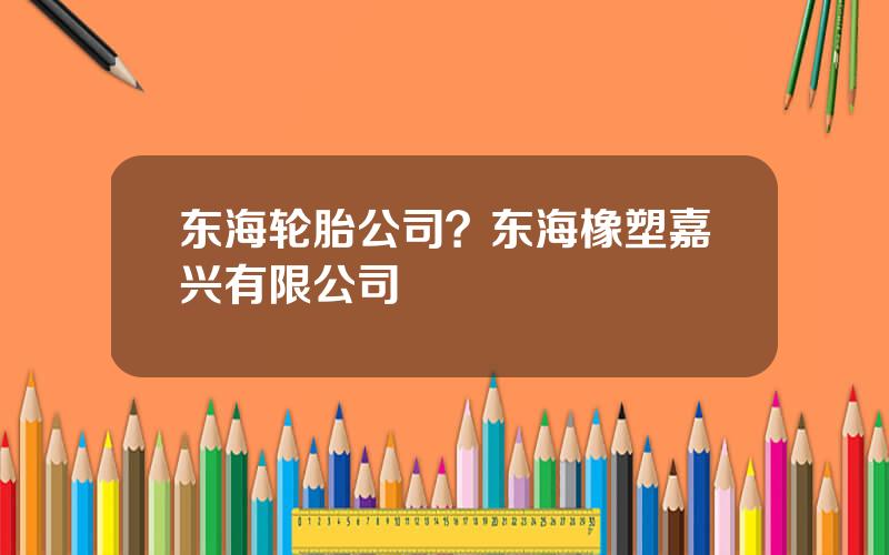 东海轮胎公司？东海橡塑嘉兴有限公司