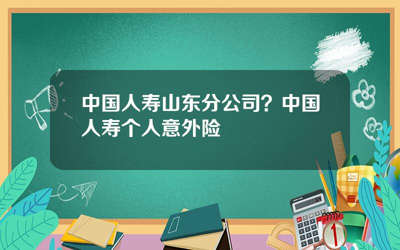 中国人寿山东分公司？中国人寿个人意外险