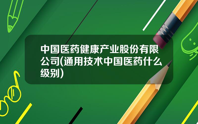 中国医药健康产业股份有限公司(通用技术中国医药什么级别)