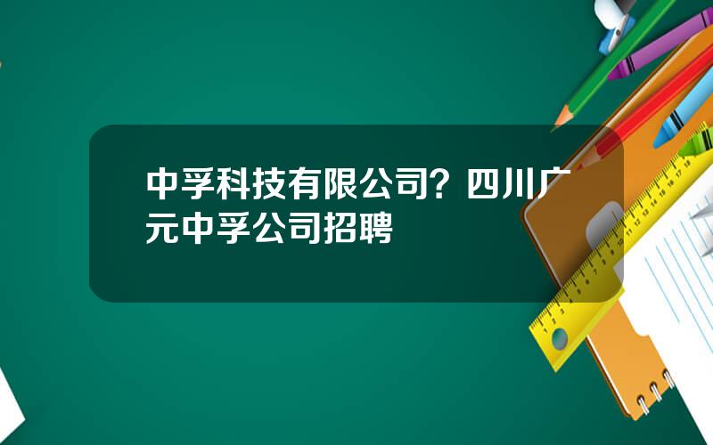 中孚科技有限公司？四川广元中孚公司招聘