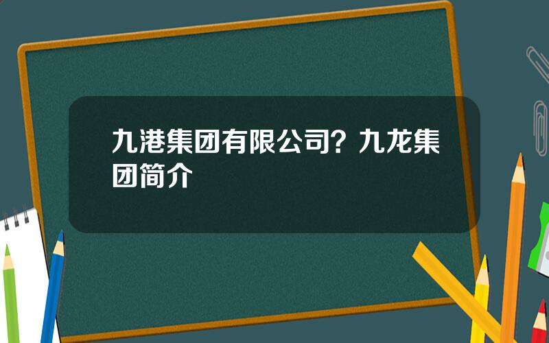 九港集团有限公司？九龙集团简介