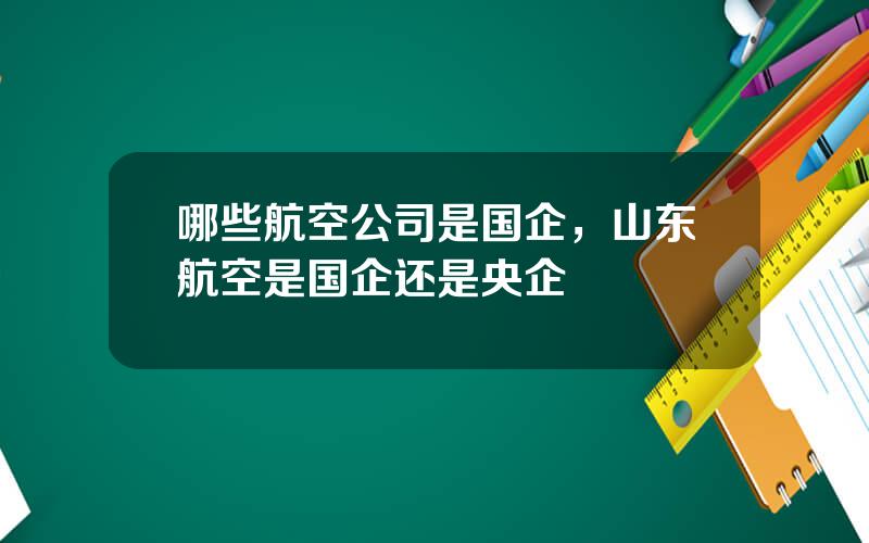 哪些航空公司是国企，山东航空是国企还是央企