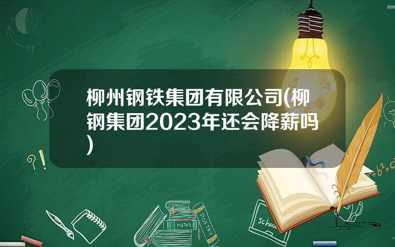 柳州钢铁集团有限公司(柳钢集团2023年还会降薪吗)