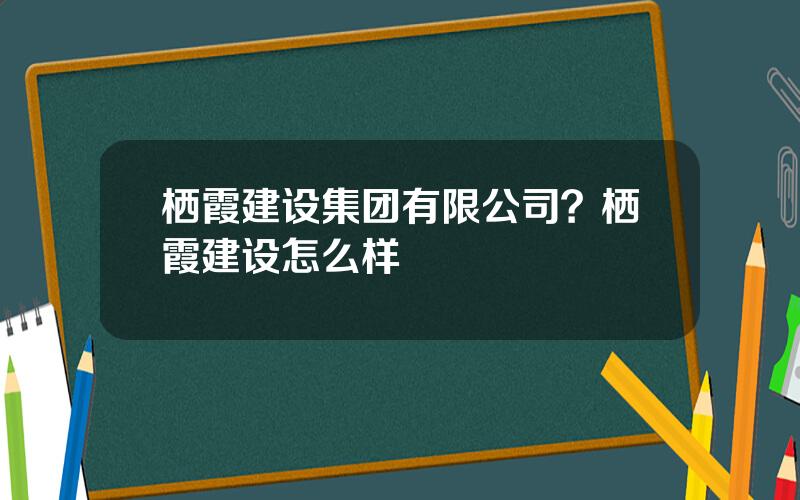 栖霞建设集团有限公司？栖霞建设怎么样