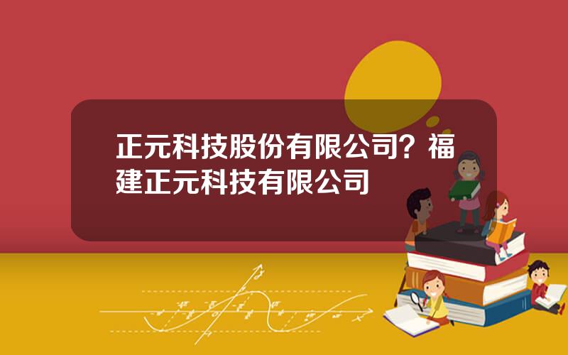 正元科技股份有限公司？福建正元科技有限公司